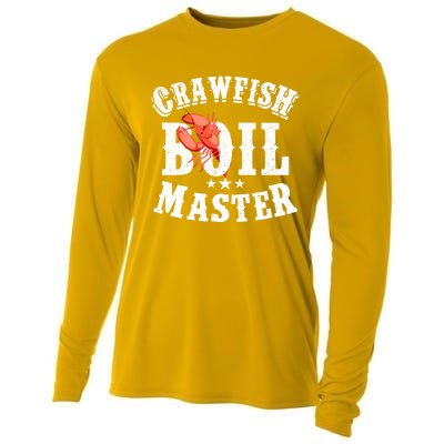 Crawfish Boil Master Cajun Seafood Festival Retro Cooking Gift Cooling Performance Long Sleeve Crew