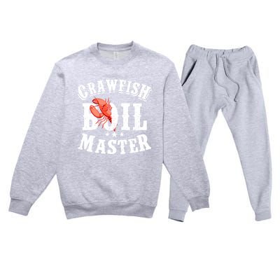 Crawfish Boil Master Cajun Seafood Festival Retro Cooking Gift Premium Crewneck Sweatsuit Set