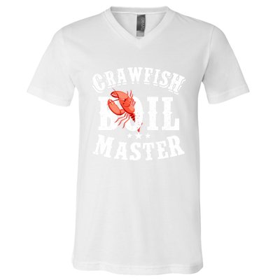 Crawfish Boil Master Cajun Seafood Festival Retro Cooking Gift V-Neck T-Shirt