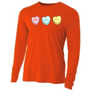 Cutie Be Mine Xoxo Valentines Day Funny Gift Cool Gift Cooling Performance Long Sleeve Crew