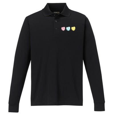 Cutie Be Mine Xoxo Valentines Day Funny Gift Cool Gift Performance Long Sleeve Polo