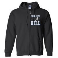 Chapel Bill Merch Vintage North Carolina Fan Merch Full Zip Hoodie