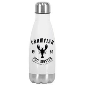 Crawfish Boil Master Cajun Seafood Festival Retro Cooking Gift Stainless Steel Insulated Water Bottle