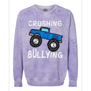 Crushing Bullying Monster Truck Unity Day Orange Colorblast Crewneck Sweatshirt