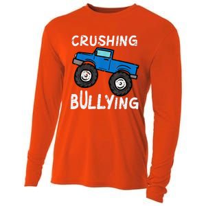 Crushing Bullying Monster Truck Unity Day Orange Cooling Performance Long Sleeve Crew