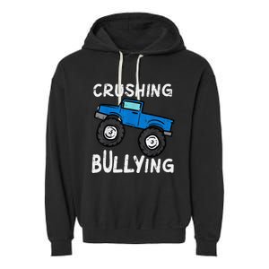 Crushing Bullying Monster Truck Unity Day Orange Garment-Dyed Fleece Hoodie