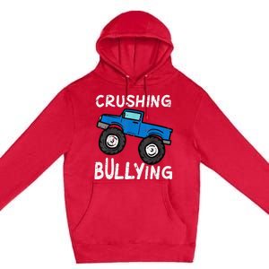 Crushing Bullying Monster Truck Unity Day Orange Premium Pullover Hoodie