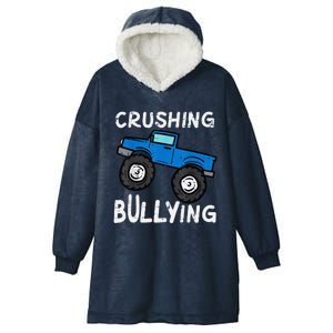 Crushing Bullying Monster Truck Unity Day Orange Hooded Wearable Blanket