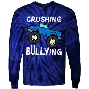 Crushing Bullying Monster Truck Unity Day Orange Tie-Dye Long Sleeve Shirt