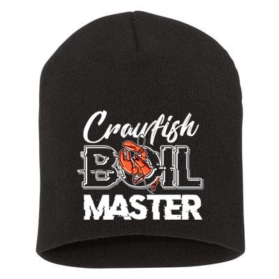 Crawfish Boil Master Cajun Seafood Festival Retro Cooking Gift Short Acrylic Beanie