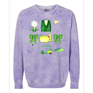 Coquette Bow Masters Golf Tournament Golfing Colorblast Crewneck Sweatshirt