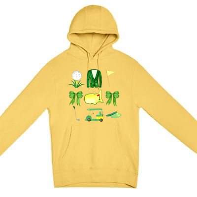 Coquette Bow Masters Golf Tournament Golfing Premium Pullover Hoodie