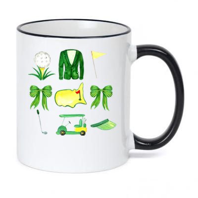 Coquette Bow Masters Golf Tournament Golfing 11oz Black Color Changing Mug