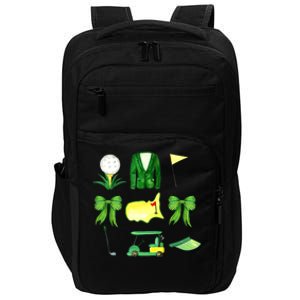 Coquette Bow Masters Golf Tournament Golfing Impact Tech Backpack