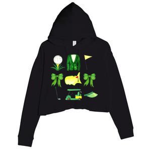 Coquette Bow Masters Golf Tournament Golfing Crop Fleece Hoodie