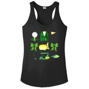 Coquette Bow Masters Golf Tournament Golfing Ladies PosiCharge Competitor Racerback Tank