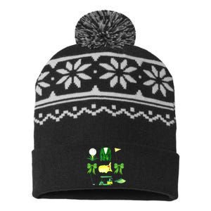 Coquette Bow Masters Golf Tournament Golfing USA-Made Snowflake Beanie