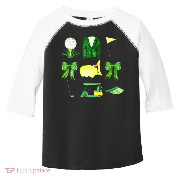 Coquette Bow Masters Golf Tournament Golfing Toddler Fine Jersey T-Shirt