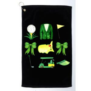 Coquette Bow Masters Golf Tournament Golfing Platinum Collection Golf Towel