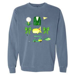 Coquette Bow Masters Golf Tournament Golfing Garment-Dyed Sweatshirt