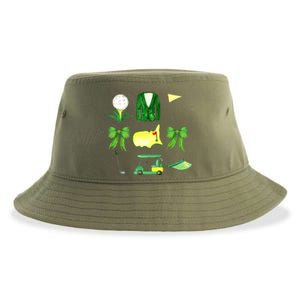 Coquette Bow Masters Golf Tournament Golfing Sustainable Bucket Hat