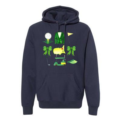 Coquette Bow Masters Golf Tournament Golfing Premium Hoodie