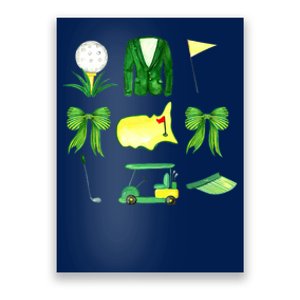 Coquette Bow Masters Golf Tournament Golfing Poster