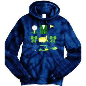 Coquette Bow Masters Golf Tournament Golfing Tie Dye Hoodie