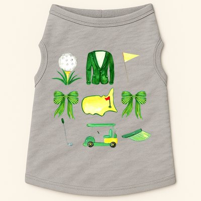 Coquette Bow Masters Golf Tournament Golfing Doggie Tank