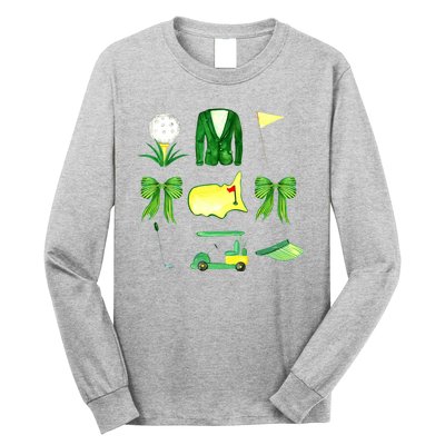 Coquette Bow Masters Golf Tournament Golfing Long Sleeve Shirt