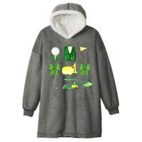 Coquette Bow Masters Golf Tournament Golfing Hooded Wearable Blanket