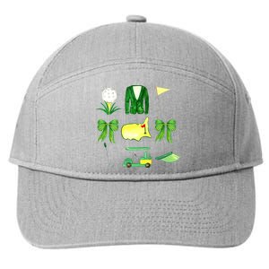 Coquette Bow Masters Golf Tournament Golfing 7-Panel Snapback Hat