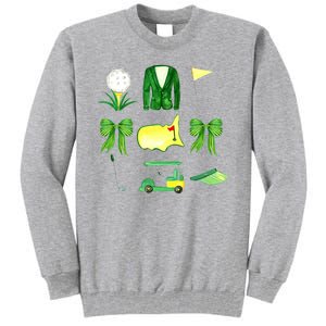 Coquette Bow Masters Golf Tournament Golfing Tall Sweatshirt