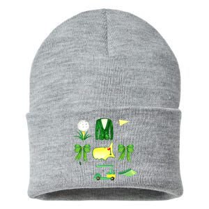 Coquette Bow Masters Golf Tournament Golfing Sustainable Knit Beanie