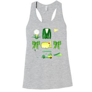 Coquette Bow Masters Golf Tournament Golfing Women's Racerback Tank