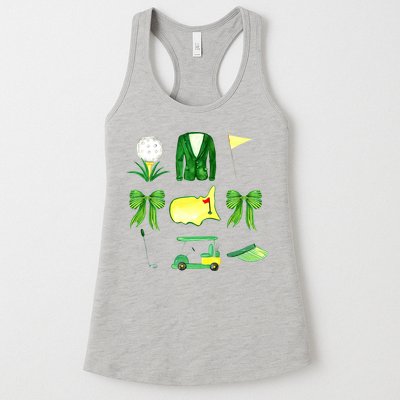 Coquette Bow Masters Golf Tournament Golfing Womens Tank Top
