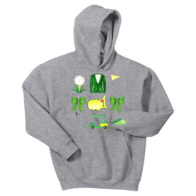 Coquette Bow Masters Golf Tournament Golfing Kids Hoodie