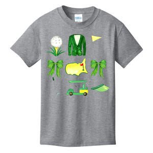 Coquette Bow Masters Golf Tournament Golfing Kids T-Shirt