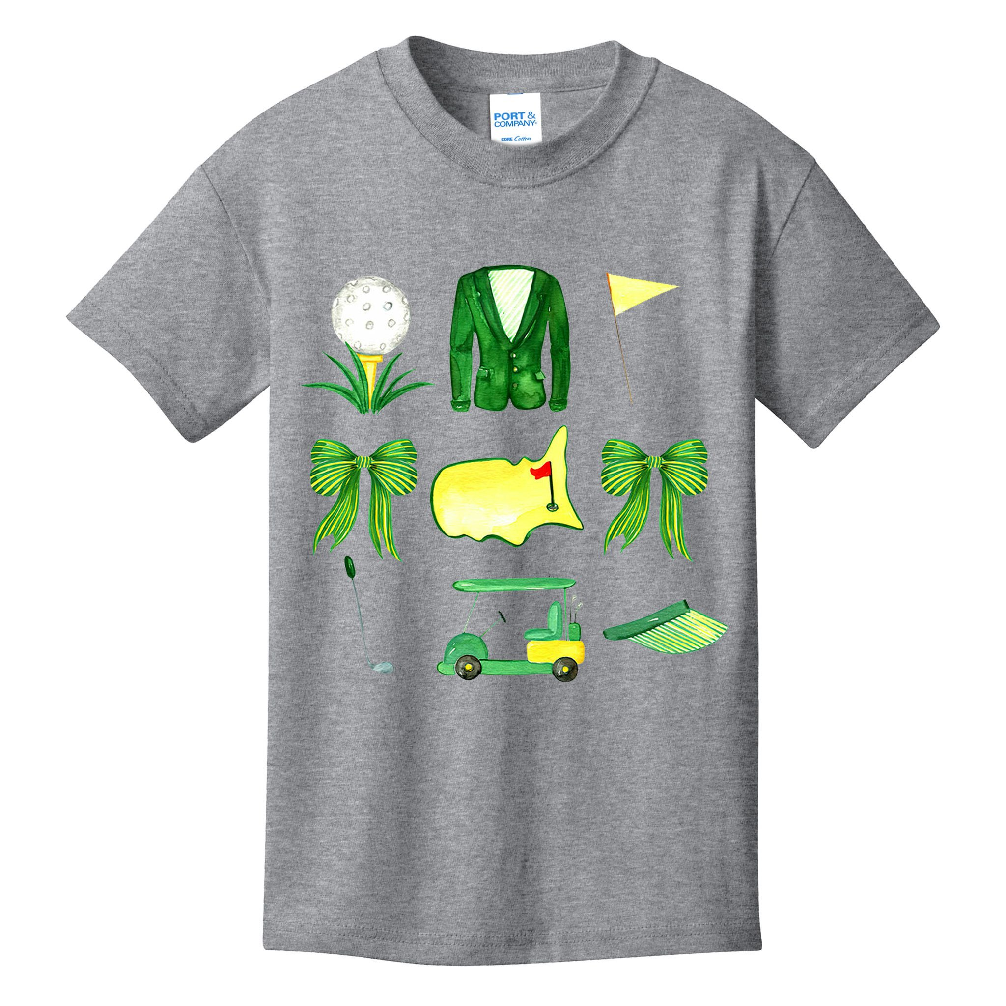 Coquette Bow Masters Golf Tournament Golfing Kids T-Shirt
