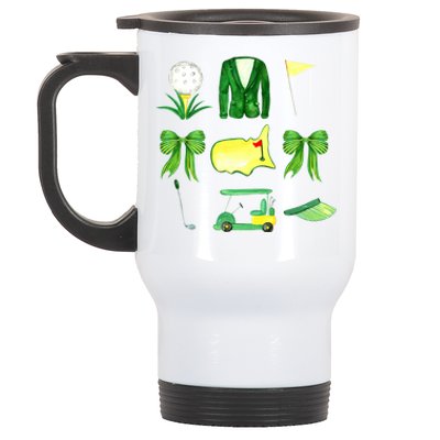 Coquette Bow Masters Golf Tournament Golfing Stainless Steel Travel Mug