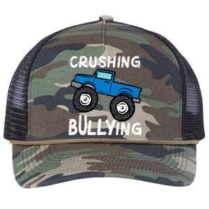 Crushing Bullying Monster Truck Kids Unity Day Orange Retro Rope Trucker Hat Cap