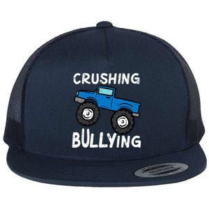 Crushing Bullying Monster Truck Kids Unity Day Orange Flat Bill Trucker Hat