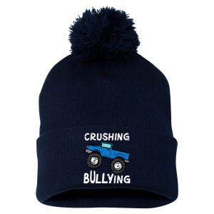 Crushing Bullying Monster Truck Kids Unity Day Orange Pom Pom 12in Knit Beanie