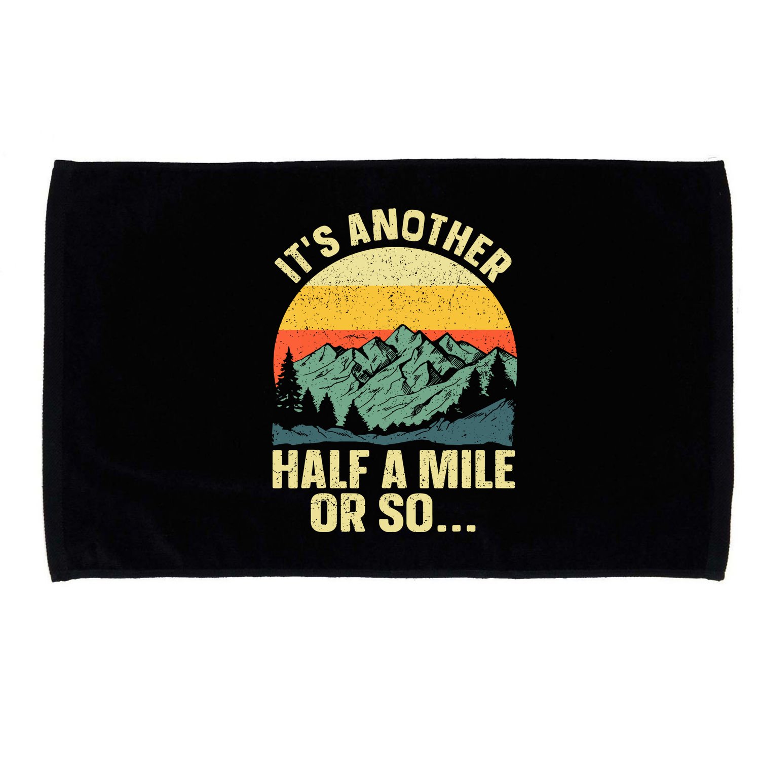 Camping Backpacking Mountain Hiker Gift Funny Hiking Microfiber Hand Towel