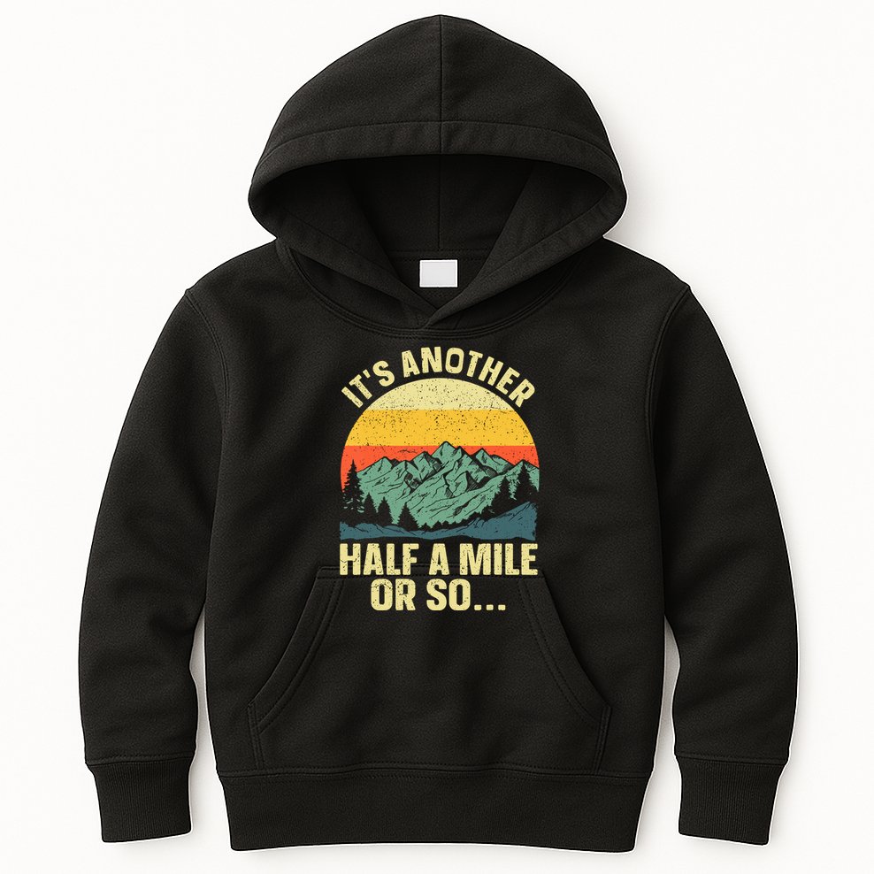 Camping Backpacking Mountain Hiker Gift Funny Hiking Kids Hoodie
