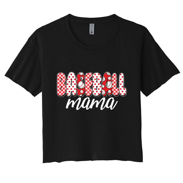 Cute Baseball Mama Crop Top