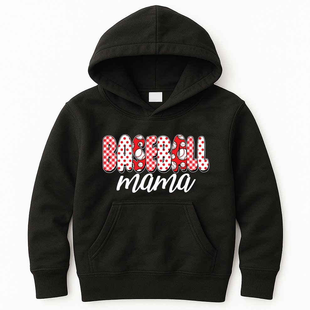 Cute Baseball Mama Kids Hoodie