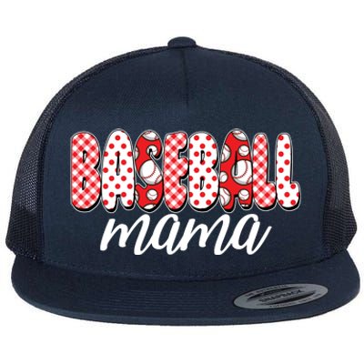 Cute Baseball Mama Flat Bill Trucker Hat