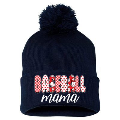 Cute Baseball Mama Pom Pom 12in Knit Beanie