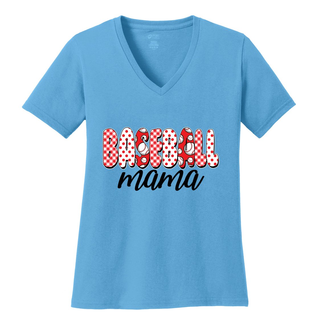 Cute Baseball Mama Women's V-Neck T-Shirt